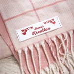 Personalisierte Nähmuster Textiletiketten mit Text Namen Farbvarianten 25-tlg. Handarbeit Geburtstag Geschenk für DIY Stricker Nähliebhaber