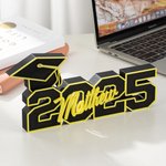Personalized Multicolor 3D Printed Grad Cap Year Name Plate Desk Decor Class of 2025 Graduation Gift for Graduates Classmates