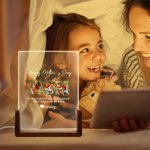 Henkilökohtainen Happy Mother's Day Photos LED yövalo puinen pohja 1-10 nimet ja teksti Äitienpäivä syntymäpäivälahja äidille isoäidille