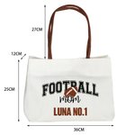 Personalisierte Ball Sport Mom Canvas große Tragetasche mit Namen Mütter Tag Geschenk für Frauen