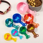 Personalized Multicolor Paw Print Bone Design Dog Food Scoop with Name Pet Accessory Birthday New Puppy Gift for Dog Owners