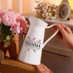 Vaso in ceramica personalizzato con 1-12 fiori di nascita titolo e testo regalo di compleanno Festa della Mamma e casa nuova per mamme e nonne