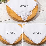 Personalized Soft Cartoon Mom Bride 100% Cotton Handkerchief with Name Desk Decor Souvenir Wedding Gift for Mother