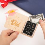 Personalized Class of 2025 Graduation Cap Wooden Money Holder with Name Graduation Gift for Graduates