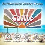Serviette de Plage Multicolore Personnalisée avec Nom Style de Reflet du Soleil Accessoire à Séchage Rapide Cadeau Anniversaire pour Famille Amis