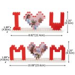 Personalised Mom I Love You Heart-shaped Photo Building Brick Puzzles Home Decor Mother's Day Birthday Gift for Mom Grandma