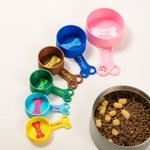 Personalized Multicolor Paw Print Bone Design Dog Food Scoop with Name Pet Accessory Birthday New Puppy Gift for Dog Owners