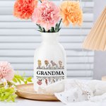 Vaso in ceramica personalizzato con 1-12 fiori di nascita titolo e testo regalo di compleanno Festa della Mamma e casa nuova per mamme e nonne