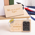 Personalized Class of 2025 Graduation Cap Wooden Money Holder with Name Graduation Gift for Graduates