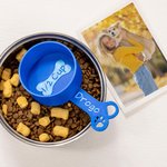 Personalized Multicolor Paw Print Bone Design Dog Food Scoop with Name Pet Accessory Birthday New Puppy Gift for Dog Owners