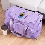 Personalized Cartoon Fashion Girl Birth Flower Multi-compartment Travel Bag with Name and Shoulder Strap Travel Essentials Birthday Gift for Women