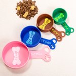 Personalized Multicolor Paw Print Bone Design Dog Food Scoop with Name Pet Accessory Birthday New Puppy Gift for Dog Owners