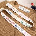 Personalisierte Nähmuster Textiletiketten mit Text Namen Farbvarianten 25-tlg. Handarbeit Geburtstag Geschenk für DIY Stricker Nähliebhaber