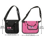 Sac de Taille à Compartiments Multiples Personnalisé avec Titre Nom et Motif de Nœud Cadeau Anniversaire pour Infirmière