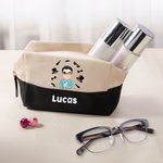 Trousse de Toilette Personnalisée avec Nom Personnage Accessoire de Grande Capacité Cadeau d'Anniversaire Fête des Pères pour Homme