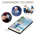 Personalized Seaside Vacation Cartoon Character PU Leather Passport Holder with Name and Card Slots Travel Essential Birthday Gift for Men Women Kids