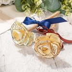 Stylo en Forme de Fleur Personnalisé avec Initiales Noms Lieu Accessoire pour Livre d'Or Décoration de Mariage Cadeau pour Couples