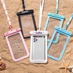 Personalized Waterproof Transparent Phone Pouch with Name and Detachable Lanyard Outdoor Sports Water Activities Accessories for Family Friend