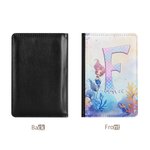Personalized Fantasy Mermaid Princess Underwater World Leather Passport Holder with Name and Initial Travel Essential Birthday Gift for Mermaid Lovers