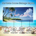 Serviette de Plage Ultra Absorbante Personnalisée avec Nom Palmier Tropical Cadeau Vacances d'Été pour Femmes et Hommes