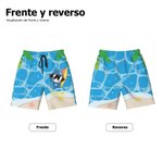 Pantalones cortos de playa personalizados con animales marinos estilo dibujo animado con cordón y nombre regalo de verano para niños