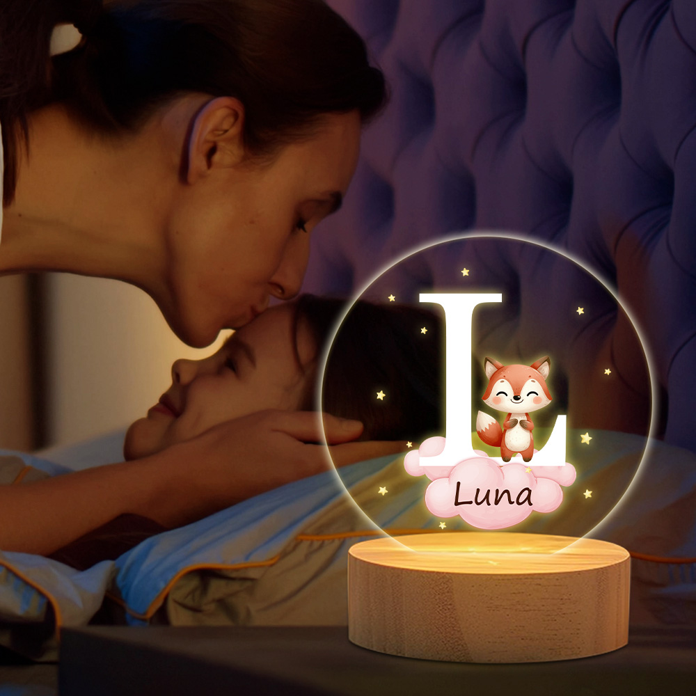 Lampe Enfant Personnalisable Avec Prénom - Veilleuse LED (motifs Variés) - Fabriquée En Espagne - Cadeau Naissance, Baptême, Anniversaire - 6