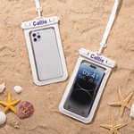 Personalized Waterproof Transparent Phone Pouch with Name and Detachable Lanyard Outdoor Sports Water Activities Accessories for Family Friend