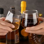 Personalized What A Fucking Day Old Fashioned Whiskey Rocks Glass with Engraved Text Funny Birthday Father's Day Retirement Gift for Men