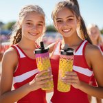 Personalisierte Hitting The Ball Melting Ice Cream 20 oz Sport Wasserflasche mit Namen und Griff Geburtstag Geschenk für Baseball Softball-Liebhaber