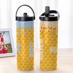 Personalisierte Hitting The Ball Melting Ice Cream 20 oz Sport Wasserflasche mit Namen und Griff Geburtstag Geschenk für Baseball Softball-Liebhaber