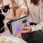 Cartera personalizada de cuero de PU con 1-12 nombres y correa para la muñeca para el Día de la Madre Regalo de agradecimiento para la abuela mamá