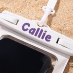 Personalized Waterproof Transparent Phone Pouch with Name and Detachable Lanyard Outdoor Sports Water Activities Accessories for Family Friend