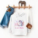 Personalisierte In meiner Fantasie Einhorn Ära Kind T-Shirt Sweatshirt Hoodie mit Initialen und Namen Geburtstag zurück zu Schule Geschenk für Mädchen