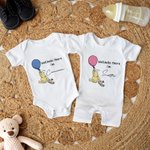 Personalized Well Hello There Classic Winnie the Pooh 100% Cotton Baby Bib Bodysuit Jumpsuit with Name Coming Outfit Baby Shower Gift for Newborns