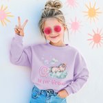 Personalisierte In meiner Fantasie Einhorn Ära Kind T-Shirt Sweatshirt Hoodie mit Initialen und Namen Geburtstag zurück zu Schule Geschenk für Mädchen