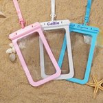 Personalized Waterproof Transparent Phone Pouch with Name and Detachable Lanyard Outdoor Sports Water Activities Accessories for Family Friend