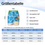 Personalisierte Surfen Cartoon Meerestier Badeshorts mit Namen Kordelzug Badehose Sommer Urlaub Essentials Geburtstag Geschenk für Jungen Jugendliche