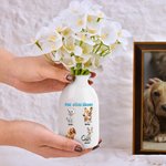 Personalisierte niedliche 1-4 3D Cartoon Katzen Hunde Keramik Vase mit Namen Home Decor Geburtstagsgeschenk für Familie Haustierliebhaber