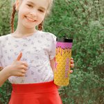 Personalisierte Hitting The Ball Melting Ice Cream 20 oz Sport Wasserflasche mit Namen und Griff Geburtstag Geschenk für Baseball Softball-Liebhaber