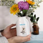 Personalisierte niedliche 1-4 3D Cartoon Katzen Hunde Keramik Vase mit Namen Home Decor Geburtstagsgeschenk für Familie Haustierliebhaber