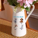 Personalisierte niedliche 1-4 3D Cartoon Katzen Hunde Keramik Vase mit Namen Home Decor Geburtstagsgeschenk für Familie Haustierliebhaber