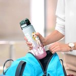 Bouteille de Sport 1 Litre Personnalisée avec Nom et Personnage Gourde Graduée avec Marqueur de Temps Cadeau Anniversaire pour Amatrice de Fitness