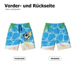 Personalisierte Surfen Cartoon Meerestier Badeshorts mit Namen Kordelzug Badehose Sommer Urlaub Essentials Geburtstag Geschenk für Jungen Jugendliche
