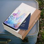 Personalized Fantasy Mermaid Princess Underwater World Leather Passport Holder with Name and Initial Travel Essential Birthday Gift for Mermaid Lovers