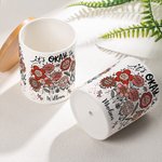 Gepersonaliseerde Bloem It Is Okay to Be Different Naam Keramische Plant Pot met Bamboe Base Verjaardag Positief Inspirerend Geschenk voor Familie Vriend