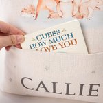 Personalisierte Woodland Tiere Soft Bedtime Story Kissen mit Namen und Buch Tasche Kinderzimmer Dekoration Baby Dusche Geburtstag Geschenk für Mädchen Jungen