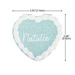 Personalized Handmade Heart Shaped Cherry Cream Cake Mirror with Name and Box Compact Travel Accessories Birthday Valentine's Day Gift for Women