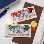 Personalized Congratulations Class of Graduation Wooden Money Holder with Name and Year Graduation Party Gift for Graduates