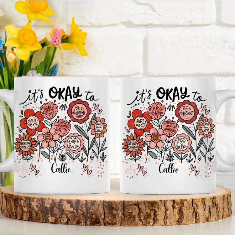 Tazza in ceramica bianca con stampa Best Friends