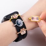 Personalisierte Rechteck Oval Herz Hund Pfote Foto Watch Band Charme Smartwatch Zubehör Geburtstag Jahrestag Geschenk für Sie Ihn